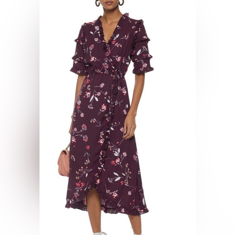 Walter Baker Havana Floral Maxi Wrap Dress
